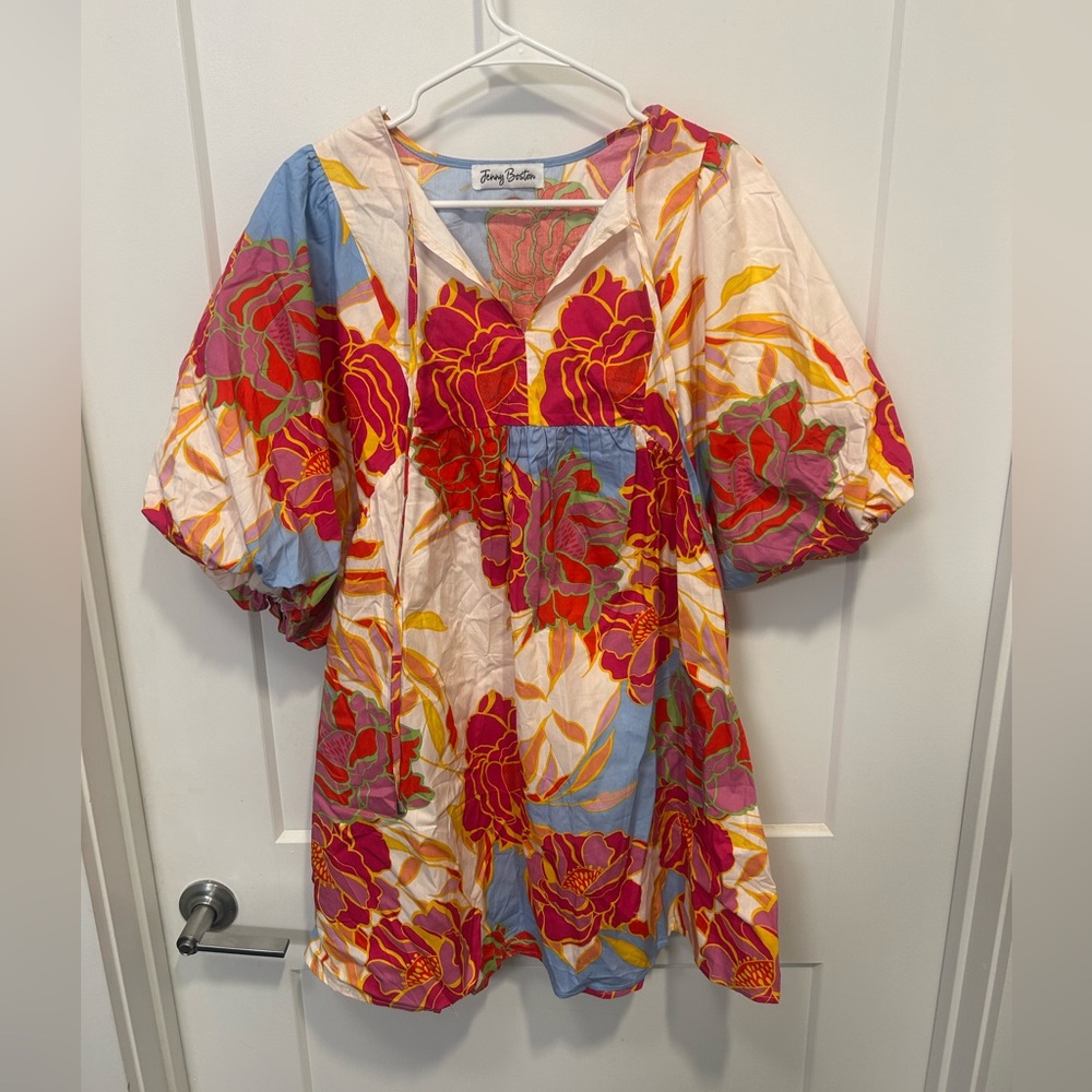 Nwot Jenny Boston puff sleeve dress
